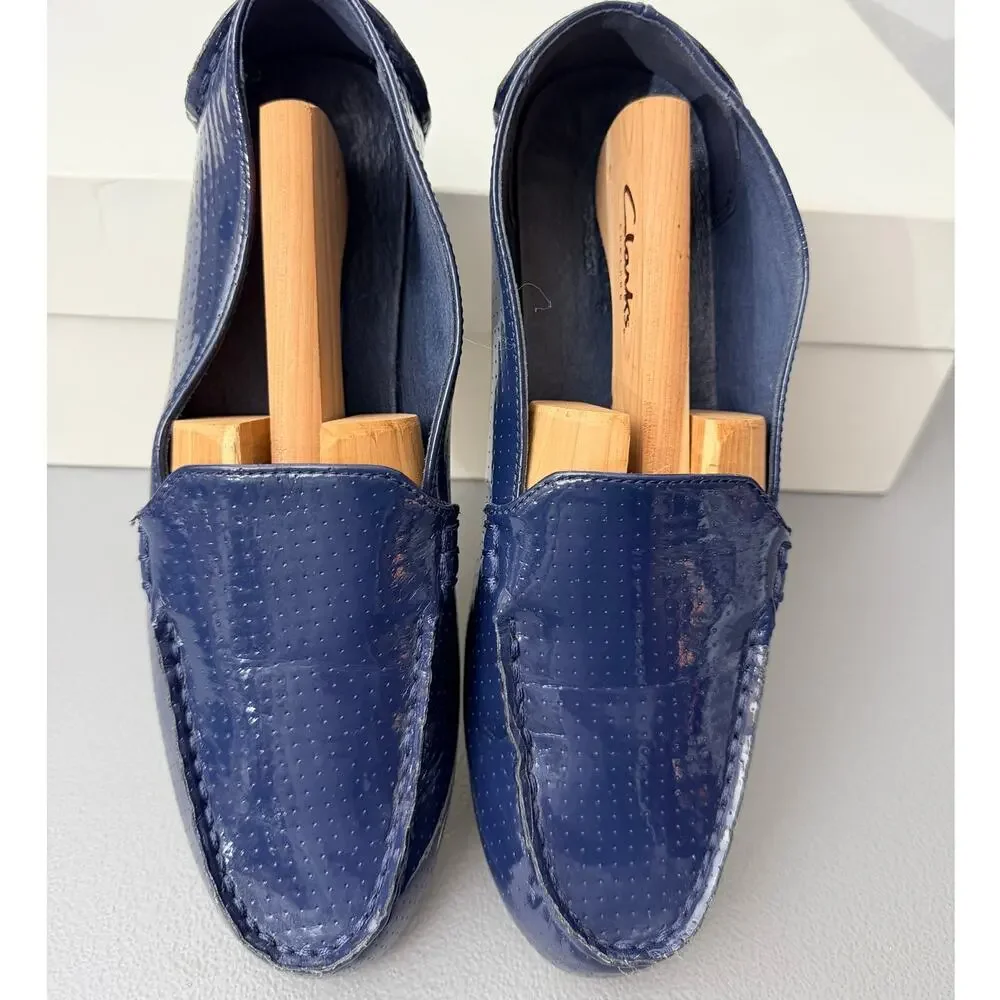 Sperry Top-Sider W7 Blue Leather Slip On Boat Shoes Driving Loafers STS83011